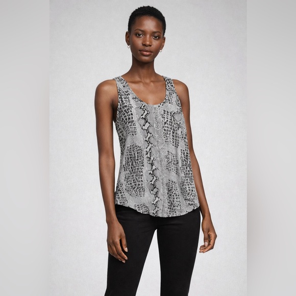 Joie Tops - Joie 100% Silk Gray Snake Print Tank Top